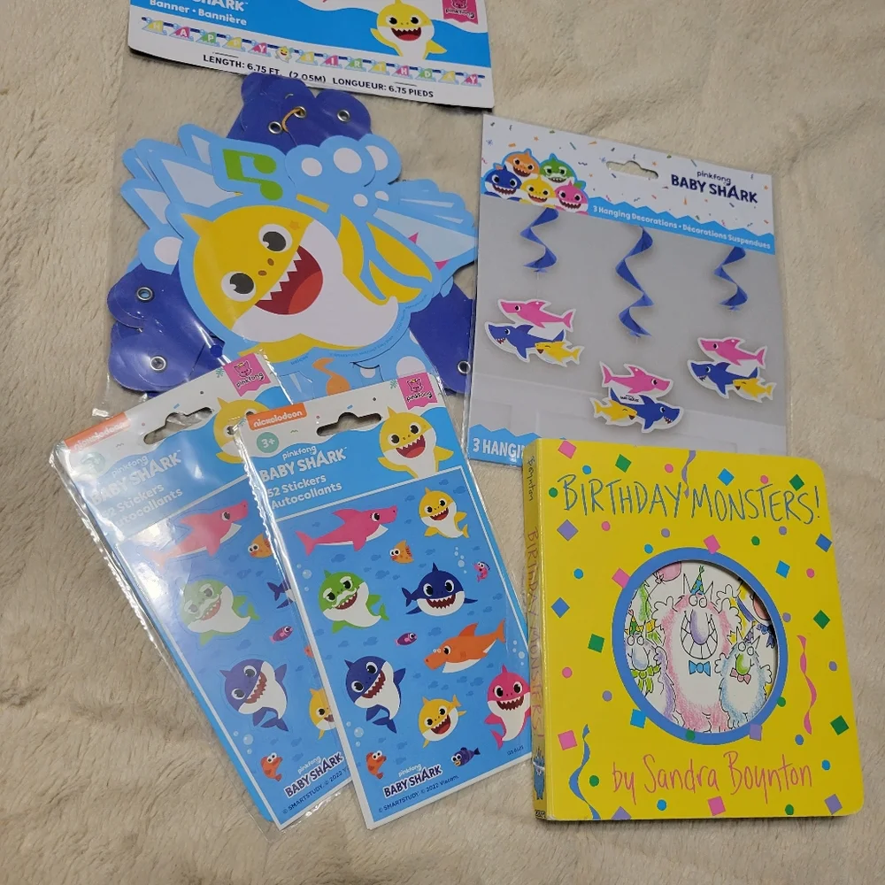 Baby Shark Birthday Party Decorations Set